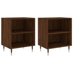 vidaXL Nachttische 2 Stk. Braun Eichen-Optik 40x30x50 cm Holzwerkstoff