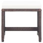 Gartenhocker 4 Stk. mit Kissen Poly Rattan Braun Gartenhocker 4 Stk. mit Kissen Poly Rattan Braun