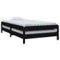 vidaXL Stapelbett Schwarz 100x200 cm Massivholz Kiefer vidaXL Stapelbett Schwarz 100x200 cm Massivholz Kiefer