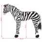 vidaXL Plüschtier Zebra Stehend Plüsch Schwarz und Weiß XXL vidaXL Plüschtier Zebra Stehend Plüsch Schwarz und Weiß XXL