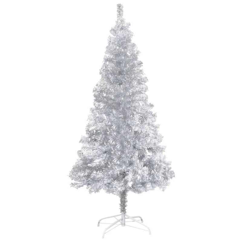 vidaXL Künstlicher Weihnachtsbaum mit Ständer Silbern 240 cm PET vidaXL Künstlicher Weihnachtsbaum mit Ständer Silbern 240 cm PET