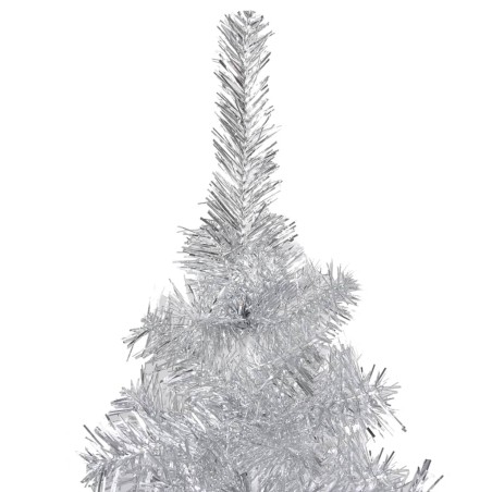 vidaXL Künstlicher Weihnachtsbaum mit Ständer Silbern 240 cm PET