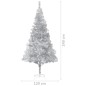 vidaXL Künstlicher Weihnachtsbaum mit Ständer Silbern 240 cm PET vidaXL Künstlicher Weihnachtsbaum mit Ständer Silbern 240 cm PET
