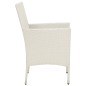 vidaXL Gartenstühle mit Kissen 4 Stk. Poly Rattan Weiß vidaXL Gartenstühle mit Kissen 4 Stk. Poly Rattan Weiß
