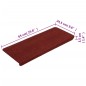 vidaXL Stufenmatten Selbstklebend 15 Stk. 65x24,5x3,5 cm Rot vidaXL Stufenmatten Selbstklebend 15 Stk. 65x24,5x3,5 cm Rot
