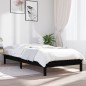 vidaXL Massivholzbett Schwarz 75x190 cm Kiefer vidaXL Massivholzbett Schwarz 75x190 cm Kiefer