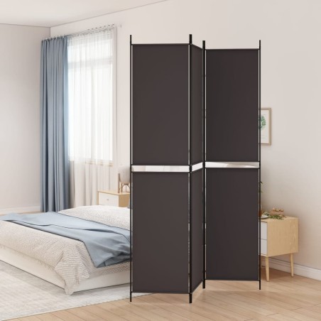 vidaXL 3-tlg. Paravent Braun 150x220 cm Stoff
