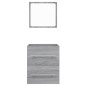 vidaXL Badschrank mit Spiegel Grau Sonoma 41x38,5x48 cm vidaXL Badschrank mit Spiegel Grau Sonoma 41x38,5x48 cm