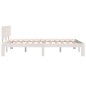 vidaXL Massivholzbett Weiß 120x190 cm vidaXL Massivholzbett Weiß 120x190 cm