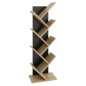 FMD Geometrisches Bücherregal Eiche-Optik und Schwarz FMD Geometrisches Bücherregal Eiche-Optik und Schwarz