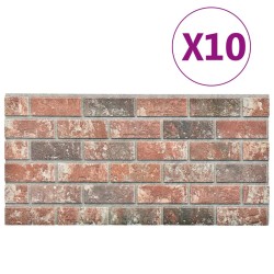vidaXL 3D-Wandpaneele 10 Stk. Dunkelbraun & Grau Backstein-Optik EPS