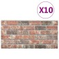 vidaXL 3D-Wandpaneele 10 Stk. Dunkelbraun & Grau Backstein-Optik EPS vidaXL 3D-Wandpaneele 10 Stk. Dunkelbraun & Grau Backstein-Optik EPS