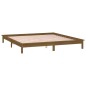 vidaXL Massivholzbett mit LED-Beleuchtung Honigbraun 200x200 cm vidaXL Massivholzbett mit LED-Beleuchtung Honigbraun 200x200 cm