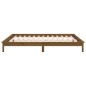 vidaXL Massivholzbett mit LED-Beleuchtung Honigbraun 200x200 cm vidaXL Massivholzbett mit LED-Beleuchtung Honigbraun 200x200 cm