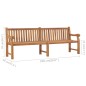 vidaXL Gartenbank 228 cm Massivholz Teak vidaXL Gartenbank 228 cm Massivholz Teak