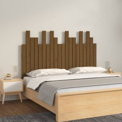 vidaXL Wand-Kopfteil Honigbraun 127,5x3x80 cm Massivholz Kiefer