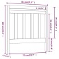 vidaXL Kopfteil Grau 81x4x100 cm Massivholz Kiefer