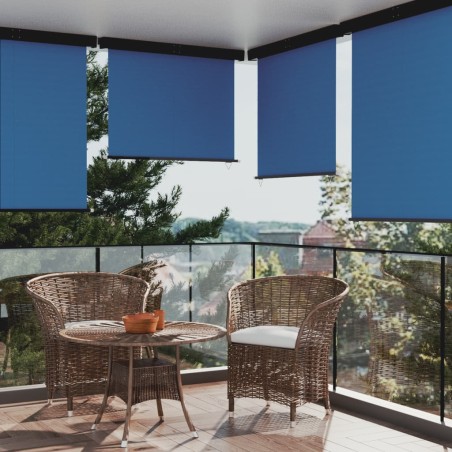 vidaXL Balkon-Seitenmarkise 145x250 cm Blau