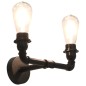 vidaXL 2-Arm-Wandleuchte Schwarz 2 x E27-Fassung vidaXL 2-Arm-Wandleuchte Schwarz 2 x E27-Fassung