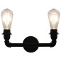 vidaXL 2-Arm-Wandleuchte Schwarz 2 x E27-Fassung vidaXL 2-Arm-Wandleuchte Schwarz 2 x E27-Fassung