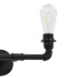 vidaXL 2-Arm-Wandleuchte Schwarz 2 x E27-Fassung vidaXL 2-Arm-Wandleuchte Schwarz 2 x E27-Fassung