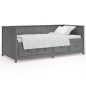 vidaXL Tagesbett Grau 90x190 cm Massivholz Kiefer vidaXL Tagesbett Grau 90x190 cm Massivholz Kiefer