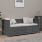vidaXL Tagesbett Grau 90x190 cm Massivholz Kiefer vidaXL Tagesbett Grau 90x190 cm Massivholz Kiefer