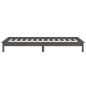 vidaXL Massivholzbett mit LED-Beleuchtung Grau 90x200 cm vidaXL Massivholzbett mit LED-Beleuchtung Grau 90x200 cm