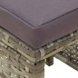 vidaXL Gartenhocker 4 Stk. mit Kissen Poly Rattan Grau vidaXL Gartenhocker 4 Stk. mit Kissen Poly Rattan Grau
