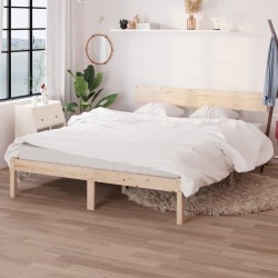 vidaXL Massivholzbett Kiefer 135x190 cm
