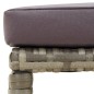vidaXL Gartenhocker 4 Stk. mit Kissen Poly Rattan Grau vidaXL Gartenhocker 4 Stk. mit Kissen Poly Rattan Grau