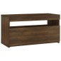 vidaXL TV-Schrank mit LED-Leuchten Braun Eichen-Optik 75x35x40 cm vidaXL TV-Schrank mit LED-Leuchten Braun Eichen-Optik 75x35x40 cm
