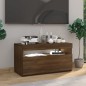 vidaXL TV-Schrank mit LED-Leuchten Braun Eichen-Optik 75x35x40 cm vidaXL TV-Schrank mit LED-Leuchten Braun Eichen-Optik 75x35x40 cm