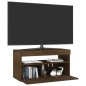 vidaXL TV-Schrank mit LED-Leuchten Braun Eichen-Optik 75x35x40 cm vidaXL TV-Schrank mit LED-Leuchten Braun Eichen-Optik 75x35x40 cm