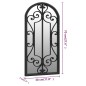 vidaXL Gartenspiegel Schwarz 70x30 cm Eisen vidaXL Gartenspiegel Schwarz 70x30 cm Eisen