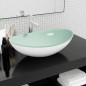vidaXL Waschbecken Hartglas 54,5x35x15,5 cm Weiß vidaXL Waschbecken Hartglas 54,5x35x15,5 cm Weiß
