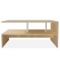 vidaXL Couchtisch Holzwerkstoff 90x59x42 cm Eiche vidaXL Couchtisch Holzwerkstoff 90x59x42 cm Eiche