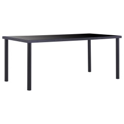 vidaXL Esstisch Schwarz 180 x 90 x 75 cm Hartglas