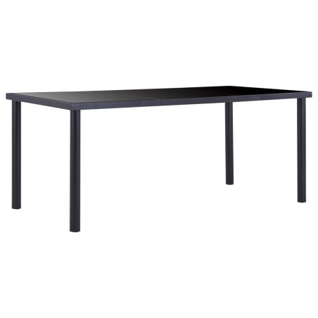 vidaXL Esstisch Schwarz 180 x 90 x 75 cm Hartglas