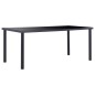 vidaXL Esstisch Schwarz 180 x 90 x 75 cm Hartglas vidaXL Esstisch Schwarz 180 x 90 x 75 cm Hartglas