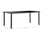 vidaXL Esstisch Schwarz 180 x 90 x 75 cm Hartglas vidaXL Esstisch Schwarz 180 x 90 x 75 cm Hartglas