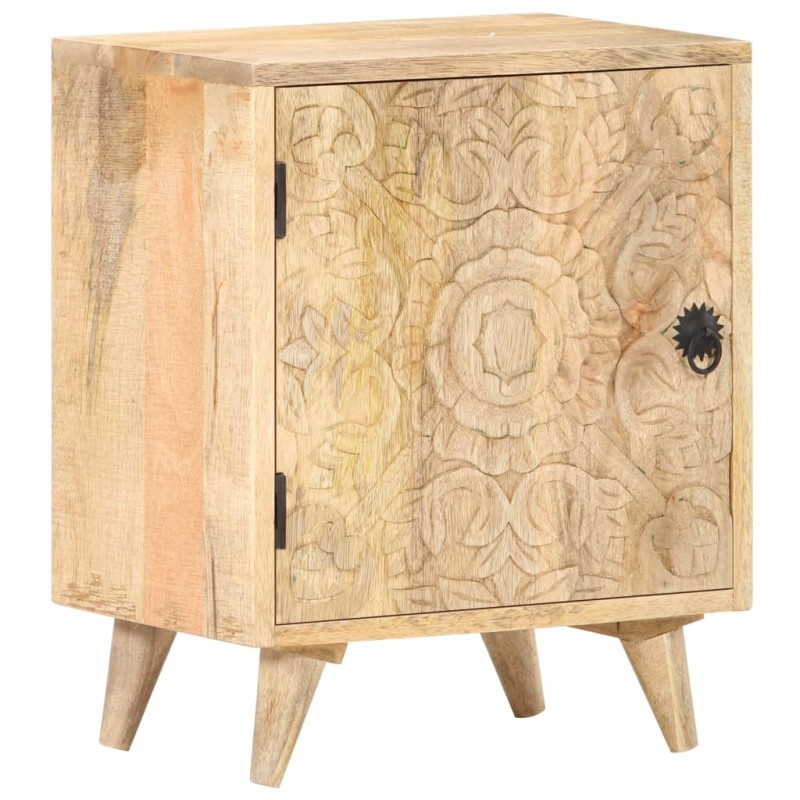 vidaXL Nachttisch Geschnitzt 40x30x50 cm Mango Massivholz vidaXL Nachttisch Geschnitzt 40x30x50 cm Mango Massivholz