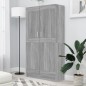 vidaXL Bücherschrank Grau Sonoma 82,5x30,5x150 cm Holzwerkstoff vidaXL Bücherschrank Grau Sonoma 82,5x30,5x150 cm Holzwerkstoff
