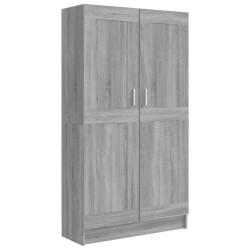 vidaXL Bücherschrank Grau Sonoma 82,5x30,5x150 cm Holzwerkstoff