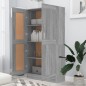 vidaXL Bücherschrank Grau Sonoma 82,5x30,5x150 cm Holzwerkstoff vidaXL Bücherschrank Grau Sonoma 82,5x30,5x150 cm Holzwerkstoff