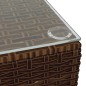 4-tlg. Garten-Lounge-Set mit Kissen Braun Poly Rattan 4-tlg. Garten-Lounge-Set mit Kissen Braun Poly Rattan