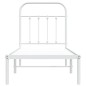 vidaXL Bettgestell mit Kopfteil Metall Weiß 75x190 cm vidaXL Bettgestell mit Kopfteil Metall Weiß 75x190 cm