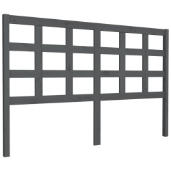 vidaXL Kopfteil Grau 156x4x100 cm Massivholz Kiefer