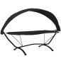 Outdoor-Loungebett mit Dach Schwarz Stahl und Oxford-Stoff Outdoor-Loungebett mit Dach Schwarz Stahl und Oxford-Stoff
