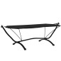 Outdoor-Loungebett mit Dach Schwarz Stahl und Oxford-Stoff Outdoor-Loungebett mit Dach Schwarz Stahl und Oxford-Stoff